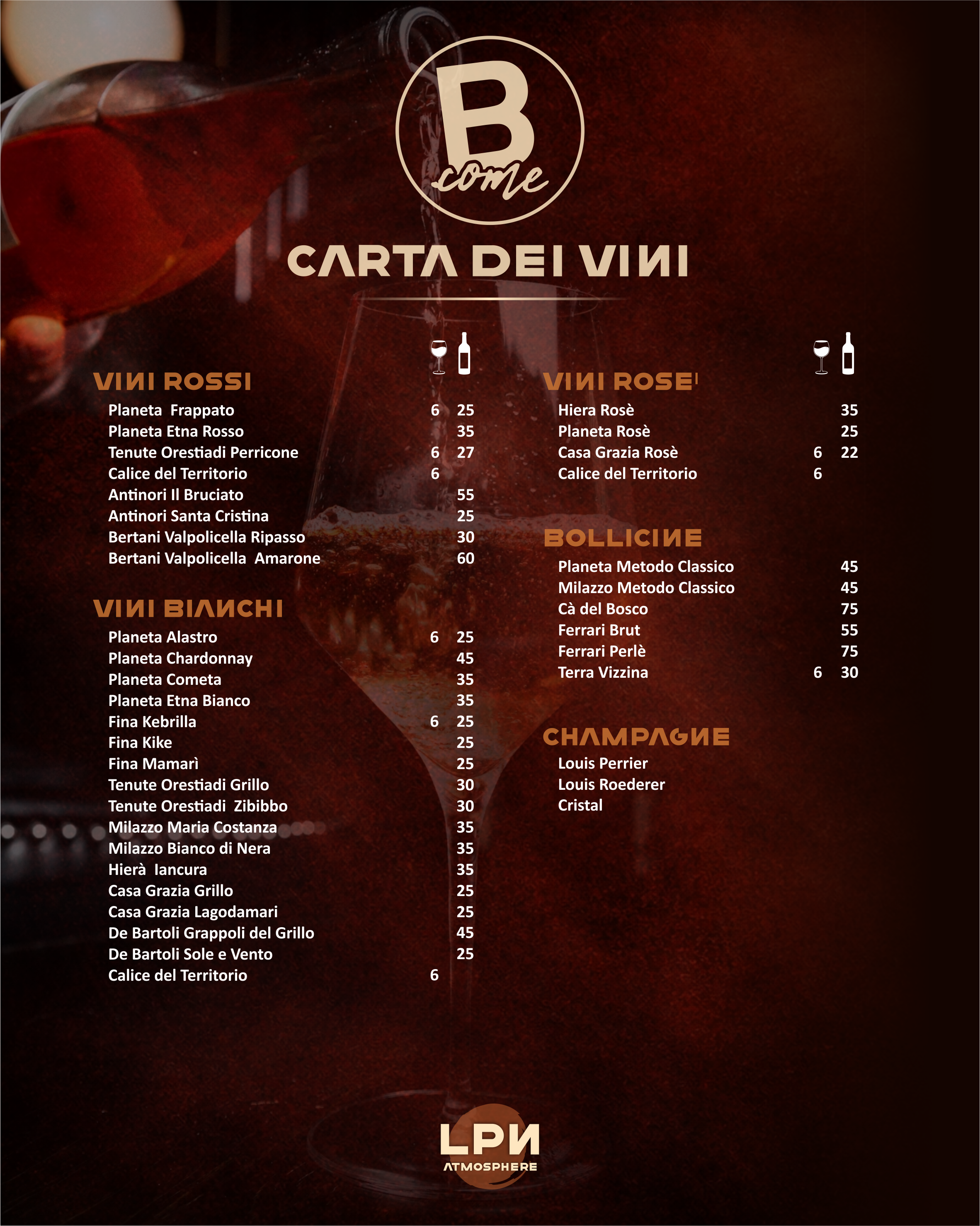 Drink list B•COME - pagina 1